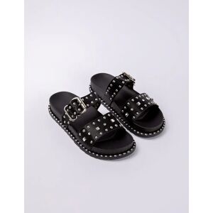 Blue Vanilla All Over Stud 2 Strap Sandal - UK 3 (EU 36) / BLACK - female