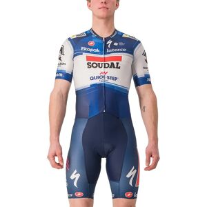 Castelli SOUDAL QUICK-STEP 2023 Sanremo RC Race Bodysuit, for men, size L, Cycling body, Cycle gear