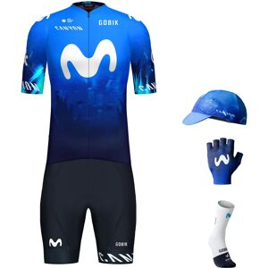 Gobik MOVISTAR 2024 Maxi-Set (5 pieces), for men, Cycling clothing