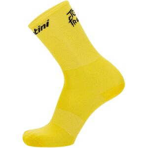 Santini TOUR DE FRANCE Leader 2024 Cycling Socks, for men, size XS-S