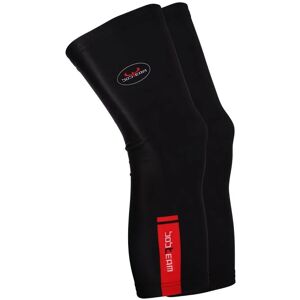 BOBTEAM Knee Warmers Infinity, black-red, for men, size S, Cycling clothing