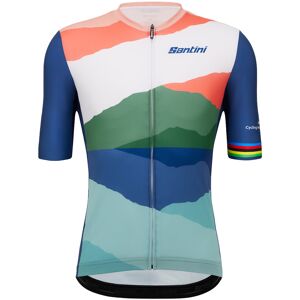 Santini UCI WORLD CHAMPIONSHIP GLASGOW Cloudscape 2023 Short Sleeve Jersey, for men, size XL, Bike Jersey, Cycle gear
