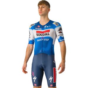 Castelli SOUDAL QUICK-STEP 2024 Race Bodysuit Race Bodysuit, for men, size XL, Cycling body, Bike gear