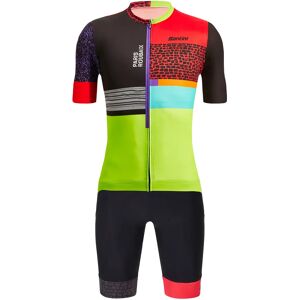 SANTINI Paris- Roubaix FORGER DES HEROES 23 Set (cycling jersey + cycling shorts) Set (2 pieces), for men, Cycling clothing