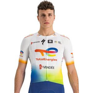 Sportful TEAM TOTALENERGIES Pro Race Bomber 2023 Short Sleeve Jersey, for men, size XL, Bike Jersey, Cycle gear