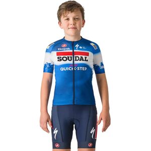 Castelli SOUDAL QUICK-STEP 2024 Children's Kit (cycling jersey + cycling shorts) Kids Set (2 pieces)