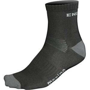 ENDURA Winter cycling socks Merino black (2-pack) Cycling Socks, for men, size S-M, MTB socks, Cycling clothing