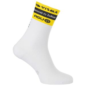 AGU TEAM VISMA-LEASE A BIKE 2024 Cycling Socks, for men, size S-M, MTB socks, Cycling clothing