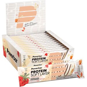 POWERBAR Protein Soft Layer Riege White Choc Strawb 12 Bars per Box Bar, Sports food