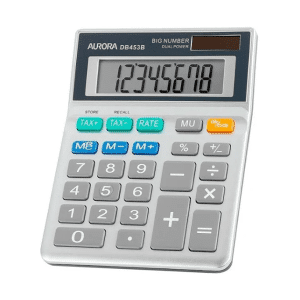 Aurora DB453B Desktop Financial Calculator - Grey