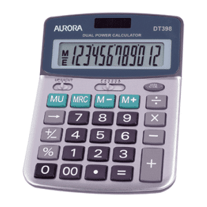 Aurora DT398 Desktop Financial Calculator - Grey