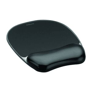 Fellowes 9112101 Crystal Gel Mouse Pad & Wrist Rest - Black