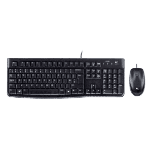 Logitech MK120 Wired Keyboard and Mouse Set - Black