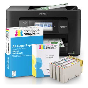 Epson WorkForce Pro WF-4820DWF A4 Colour Multifunction Inkjet Printer Bundle (Wireless)