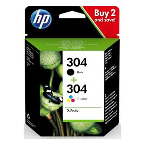 HP 304 Multipack - Full Set of 2 Ink Cartridges - 3JB05AE (Original)