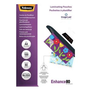 Fellowes 5306114 ImageLast A4 Laminating Pouch 80 Micron (100 Pack)