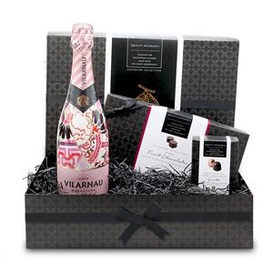Chocolate Trading Co Summer Fruits, Chocolate and Rose Cava Small Gift Hamper