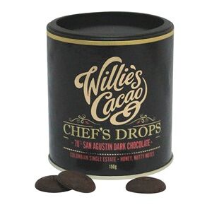 Willies chocolate Willie's, Chef's Dark Chocolate Drops, San Agustin 70%