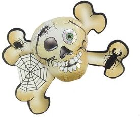 Novelty Cocoa Co. Chocolate Skull & Cross bones - Bulk drum of 45