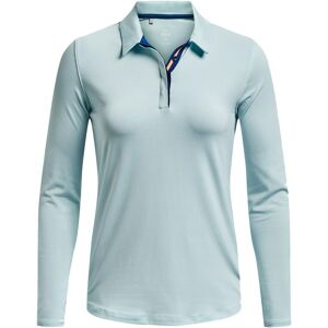 Under Armour Womens UA Zinger MicroStripe Long Sleeve Golf Polo - Fuse Teal Under Armour Womens UA Zinger MicroStripe Long Sleeve Golf Polo - Fuse Teal