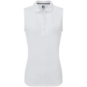 FootJoy Womens Mesh Back Sleeveless Lisle Golf Polo Shirt - White - Golf Polo Shirt FootJoy Womens Mesh Back Sleeveless Lisle Golf Polo Shirt - White - Golf Polo Shirt