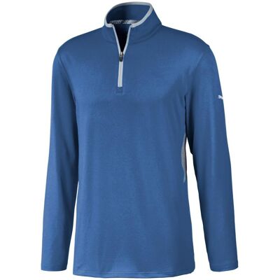 Puma Rotation 1/4 Zip Golf Jumper - Blue Puma Rotation 1/4 Zip Golf Jumper - Blue