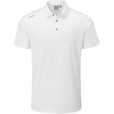Ping Lindum Golf Polo Shirt - White - Moisture-Wicking Golf Shirt Ping Lindum Golf Polo Shirt - White - Moisture-Wicking Golf Shirt