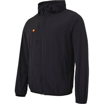 Ellesse Losali Hooded Full Zip Golf Jacket - Black Ellesse Losali Hooded Full Zip Golf Jacket - Black