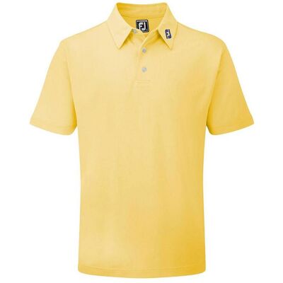FootJoy Yellow Stretch Pique Golf Polo - Athletic Shirt FootJoy Yellow Stretch Pique Golf Polo - Athletic Shirt
