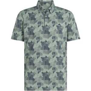 adidas Go-To Print Mens Polo Shirt - Silver Green/Collegiate Navy adidas Go-To Print Mens Polo Shirt - Silver Green/Collegiate Navy