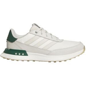 Adidas S2G SL 24 Leather Golf Shoes - White/Aluminium/Green Adidas S2G SL 24 Leather Golf Shoes - White/Aluminium/Green