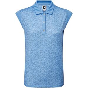 FootJoy Womens Cap Sleeve Interlock Print - Blue Jay FootJoy Womens Cap Sleeve Interlock Print - Blue Jay