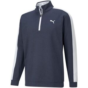 Puma Cloudspun T7 1/4 Zip Golf Jumper - Navy Puma Cloudspun T7 1/4 Zip Golf Jumper - Navy