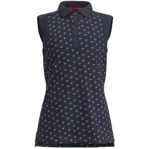 Forelson Buckland Ladies Button Sleeveless Polo Shirt - Navy Forelson Buckland Ladies Button Sleeveless Polo Shirt - Navy