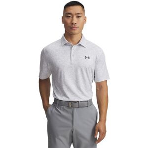 Under Armour Playoff 3.0 Printed Golf Polo Shirt - White/Halo Gray/Castlerock Under Armour Playoff 3.0 Printed Golf Polo Shirt - White/Halo Gray/Castlerock