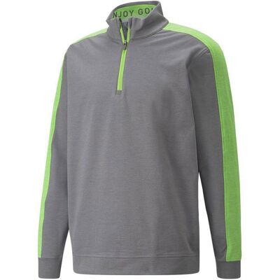 Puma Cloudspun T7 1/4 Zip Golf Jumper - Quiet Shade/Green Puma Cloudspun T7 1/4 Zip Golf Jumper - Quiet Shade/Green