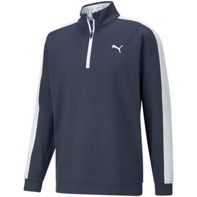 Puma Cloudspun T7 1/4 Zip Golf Jumper - Navy Puma Cloudspun T7 1/4 Zip Golf Jumper - Navy