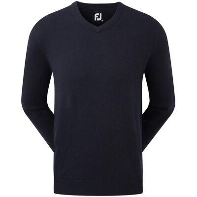 FootJoy Wool Blend V-Neck Sweater - Navy FootJoy Wool Blend V-Neck Sweater - Navy