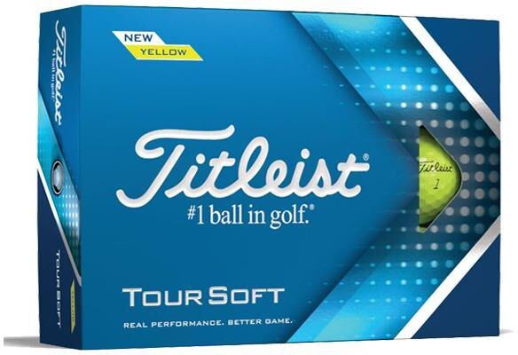 Titleist Tour Soft Golf Balls - Personalised - Yellow