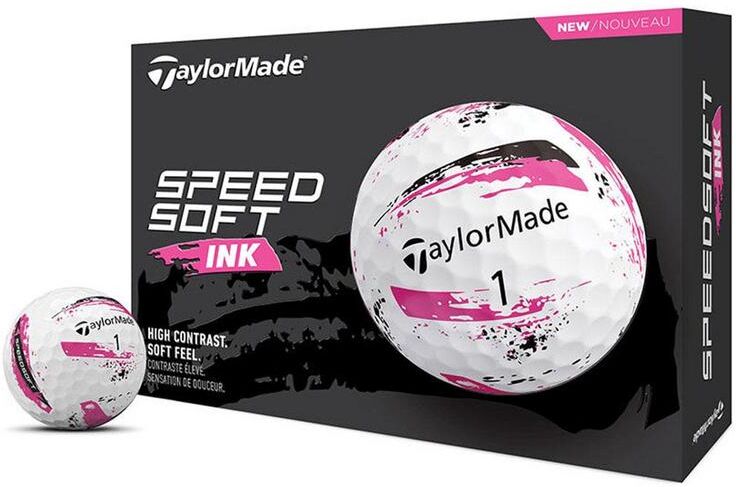 TaylorMade SpeedSoft Ink Golf Balls - Pink