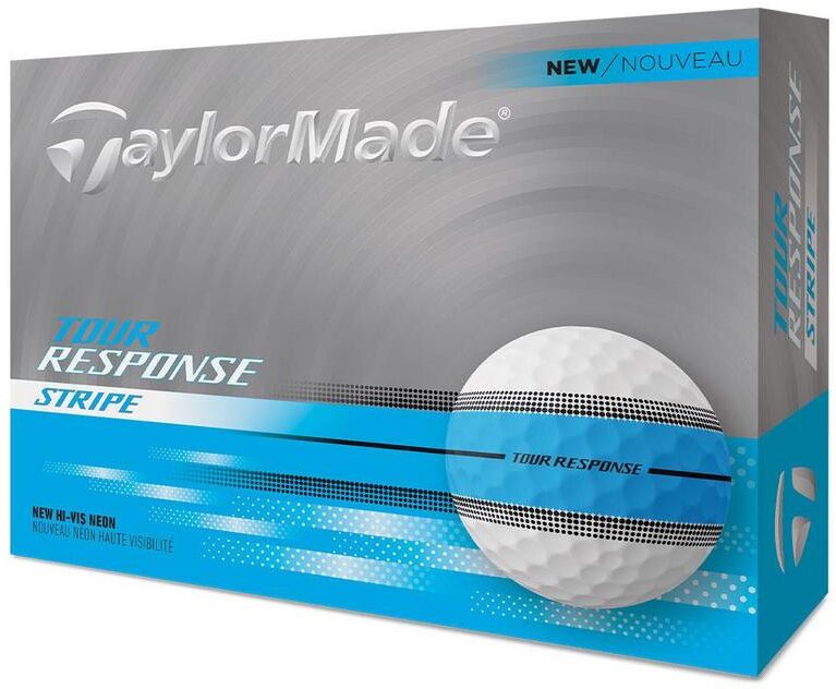 TaylorMade Tour Response Stripe Neon Golf Balls - Blue