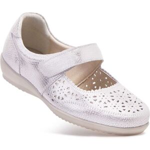 Cosyfeet Harriet - Clearance Women's Extra Wide Shoes for Swollen Feet - Silver Snake Punch - Size: 4½ XXW Cosyfeet Harriet - Clearance Women's Extra Wide Shoes for Swollen Feet - Silver Snake Punch - Size: 4½ XXW