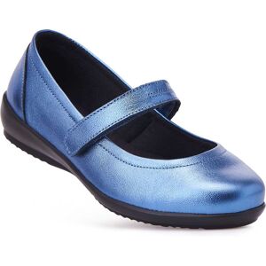 Cosyfeet Maggie May Women's Extra Wide Shoes for Swollen Feet - Blue Metallic - Size: 5½ XXW Cosyfeet Maggie May Women's Extra Wide Shoes for Swollen Feet - Blue Metallic - Size: 5½ XXW