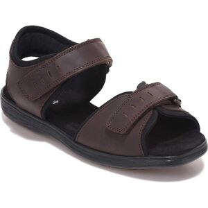 Cosyfeet Bruno Men's Extra Wide Sandals for Swollen Feet - Brown Waxy - Size: 12 XXW Cosyfeet Bruno Men's Extra Wide Sandals for Swollen Feet - Brown Waxy - Size: 12 XXW