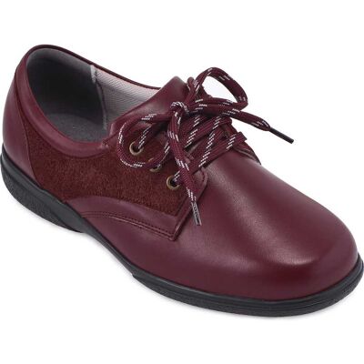 Cosyfeet Delia Women's Extra Wide Shoes for Swollen Feet - Claret - Size: 8 XXW Cosyfeet Delia Women's Extra Wide Shoes for Swollen Feet - Claret - Size: 8 XXW