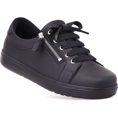 Cosyfeet Jo‑Jo Women's Extra Wide Shoes for Swollen Feet - Jet Black - Size: 5½ XXW Cosyfeet Jo‑Jo Women's Extra Wide Shoes for Swollen Feet - Jet Black - Size: 5½ XXW