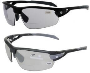 Bz Optics Pho Bi-focal Photochromic Sports Sunglasses +2.0 - Matt Black