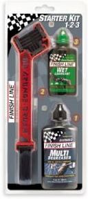 Finish Line Starter Clean And Lube Kit 1-2-3 - Grunge Brush W / 4oz Deg & 2oz Lube
