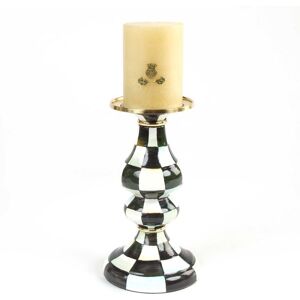 Mackenzie-Childs Courtly Check Medium Enamel Pillar Candlestick