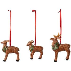 Villeroy & Boch Nostalgic Ornaments Set Deer Family, 7 x 6 cm